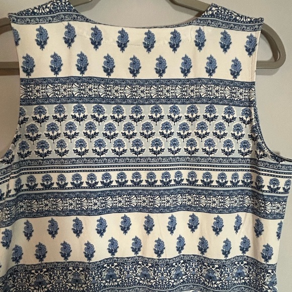 J. Jill Floral Blue and White V-Neck Dress NWT - Picture 11 of 12
